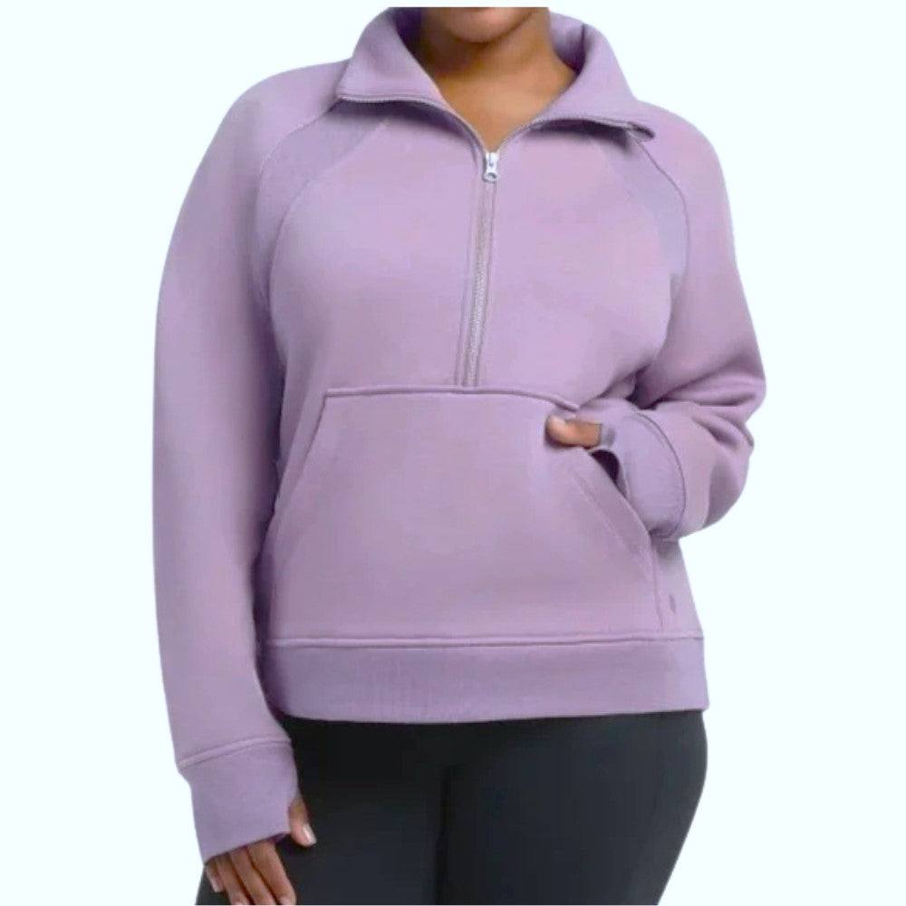 Danskin Half-Zip Funnel Neck Pullover Top