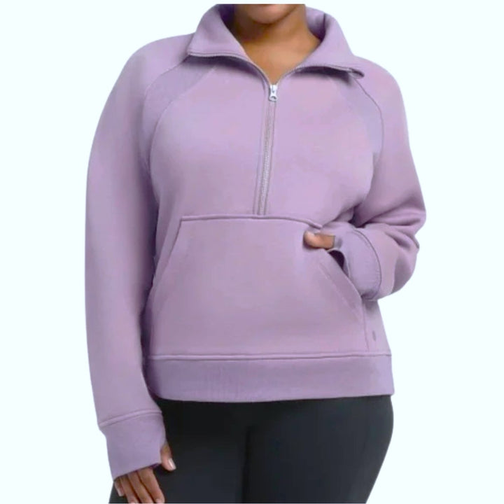 Danskin Half-Zip Funnel Neck Pullover Top