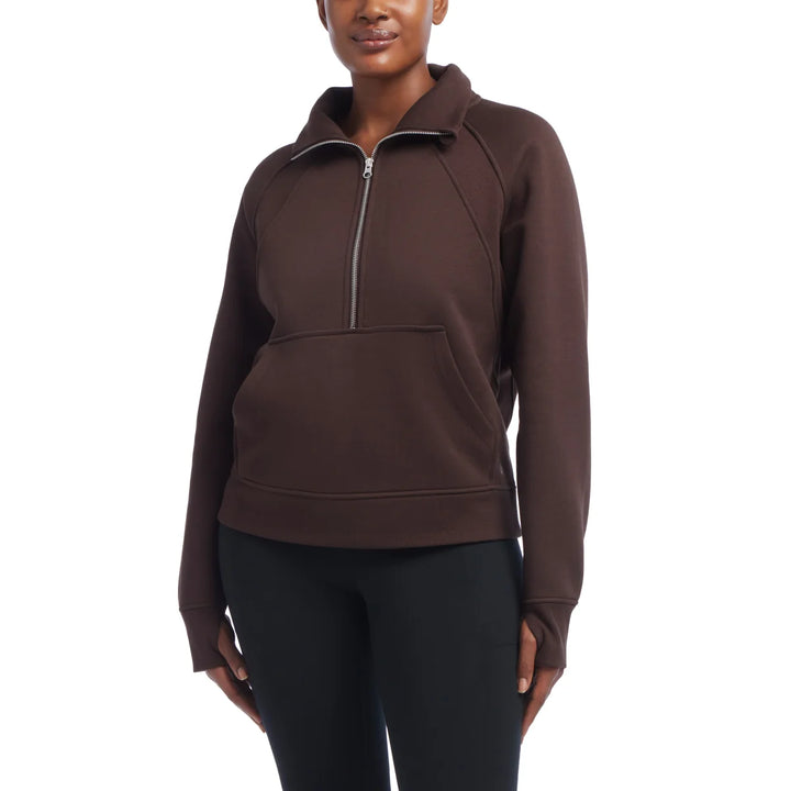 Danskin Half-Zip Funnel Neck Pullover Top