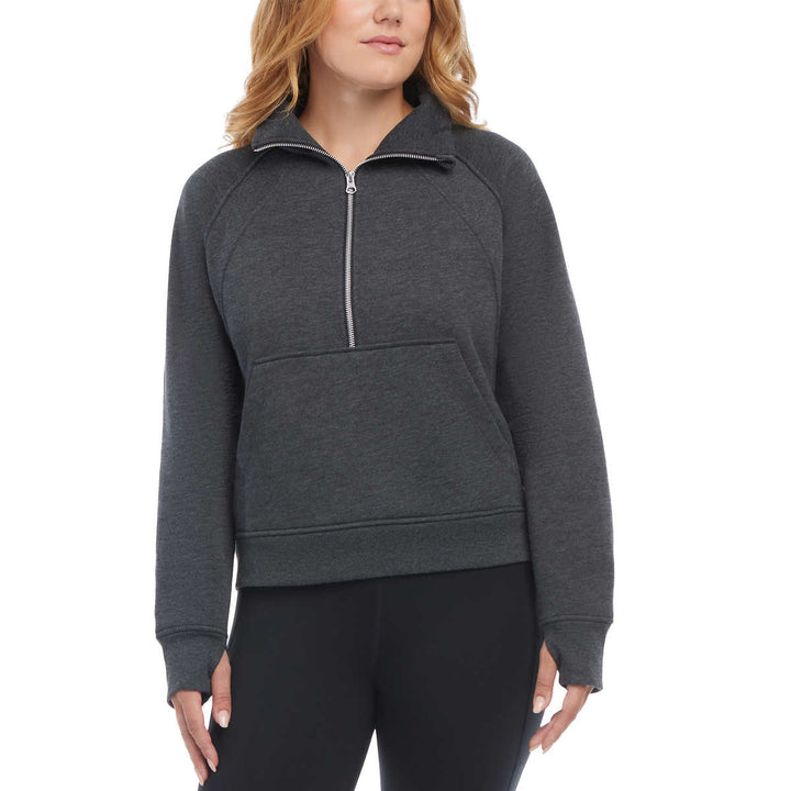 Danskin Half-Zip Funnel Neck Pullover Top