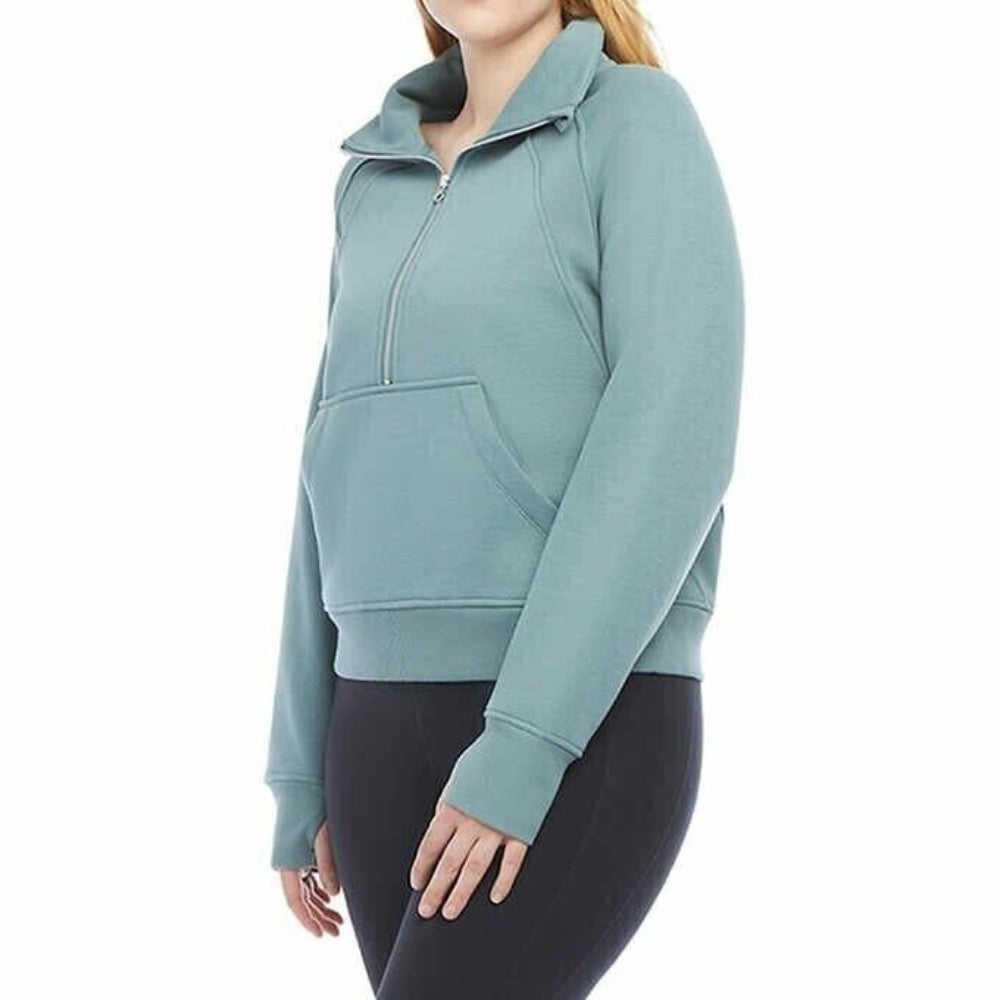 Danskin Half-Zip Funnel Neck Pullover Top