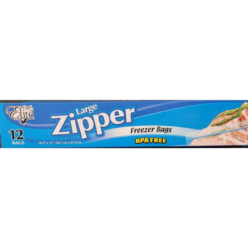 Chef Elite Zipper Freezer Bags - 12-Pack