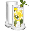 JoyJolt - Verres highball isothermes en verre Cosmo, paquet de 2