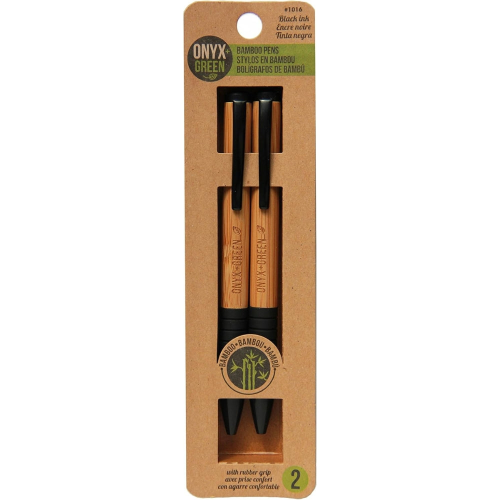Onyx and Green - Stylos rétractables, paquet de 2