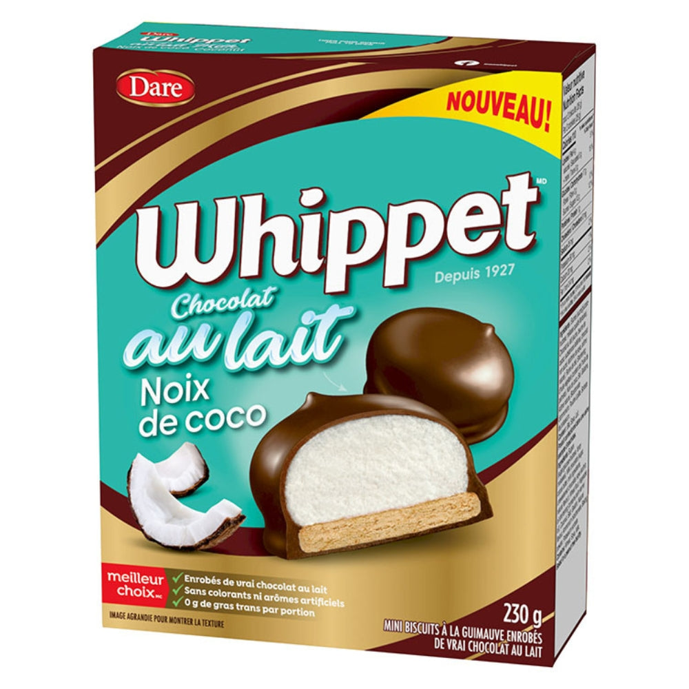 Dare - Biscuits Whippet chocolat au lait et à la guimauve noix de coco