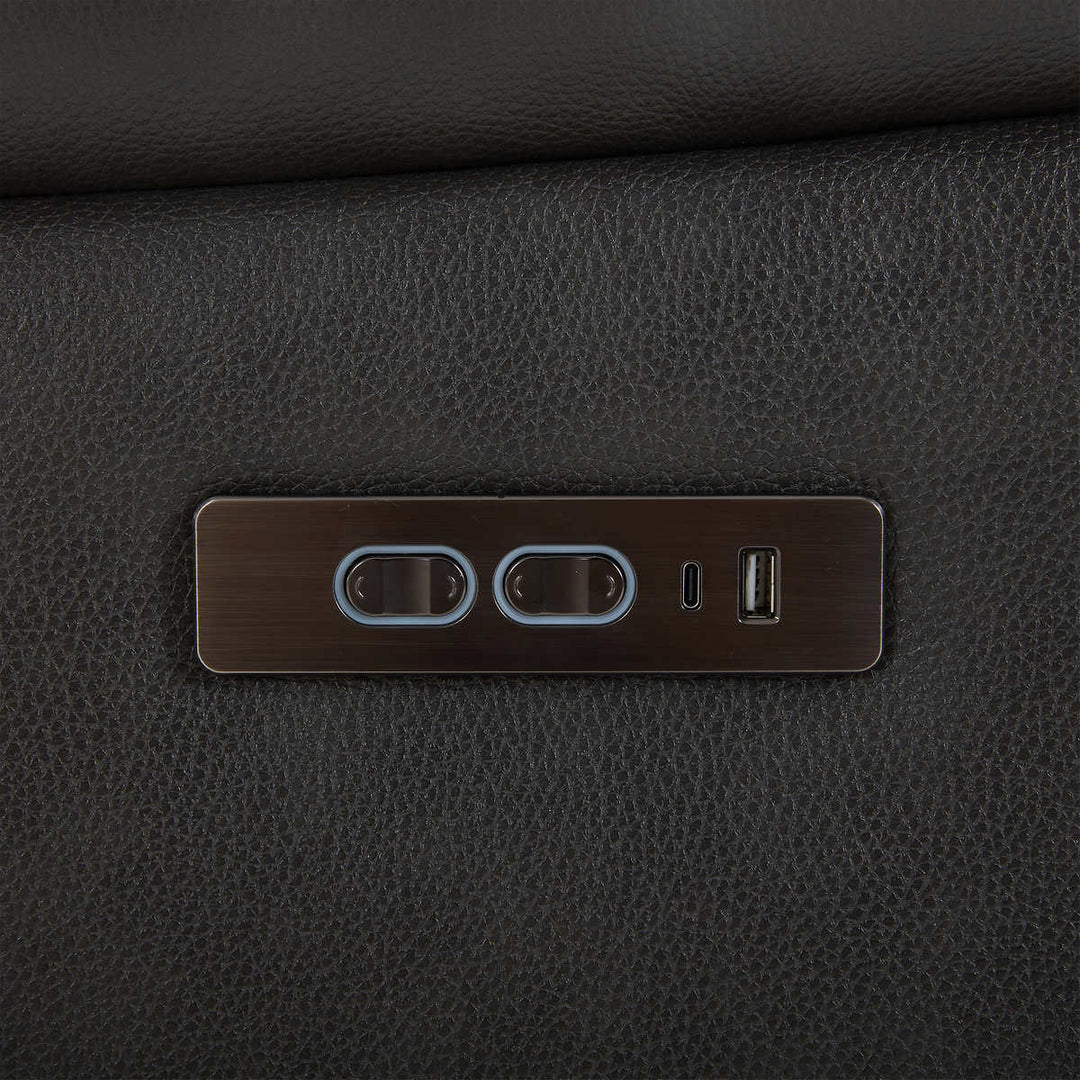 Gilman Creek - Fauteuil en cuir fleur à inclinaison motorisée