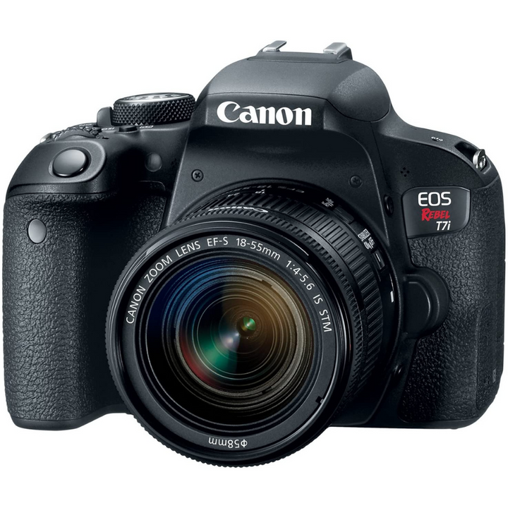 Canon - EOS Rebel T7i EF-S Kit d'objectif IS STM Noir 18-55 mm