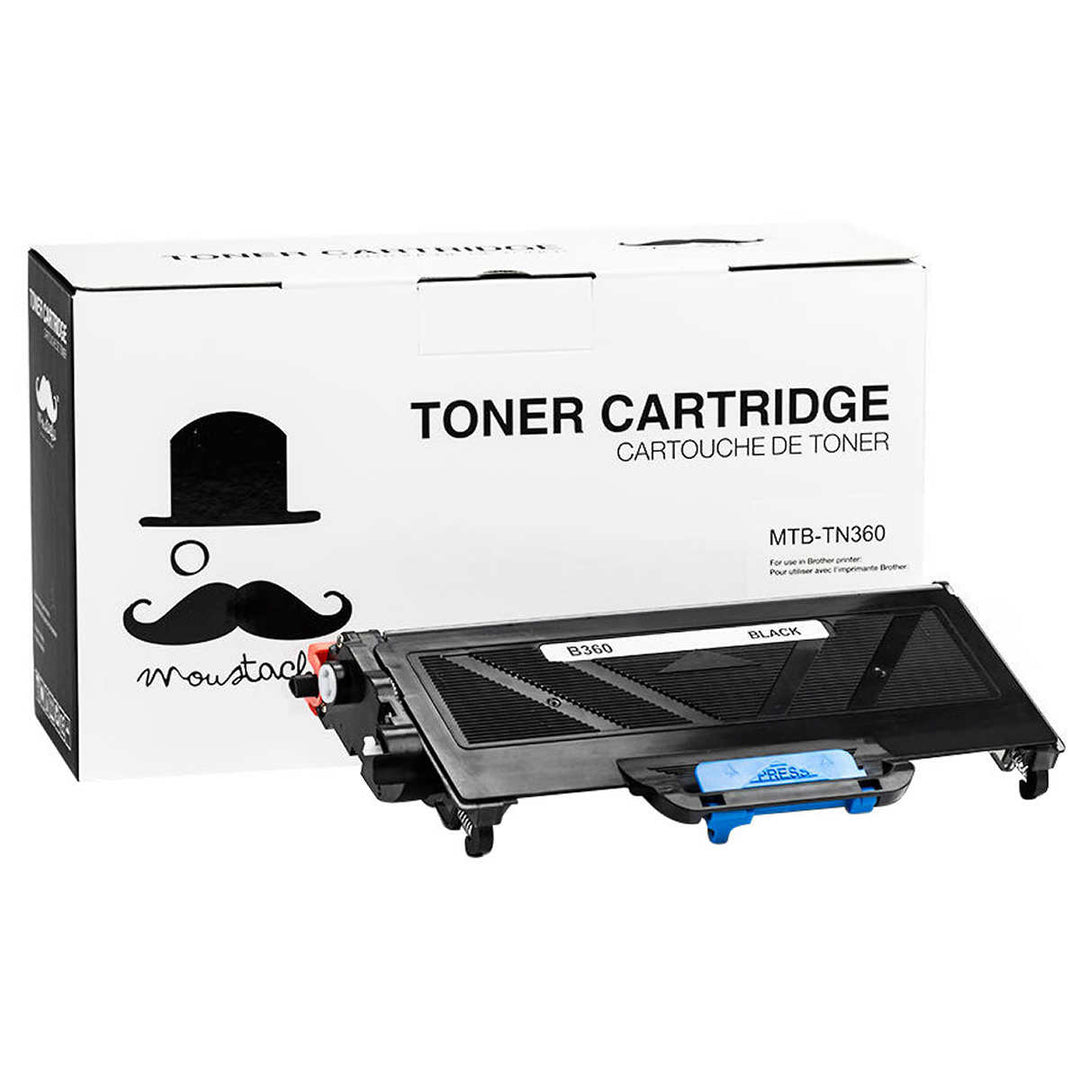 Mustache - Compatible Brother TN-360 (TN360) Black Toner Cartridge