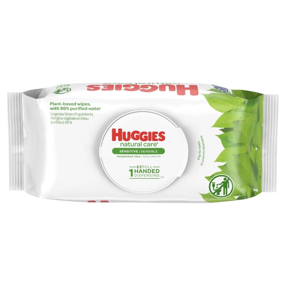 Huggies - Natural Care Plus - Wipes, 64 Pack