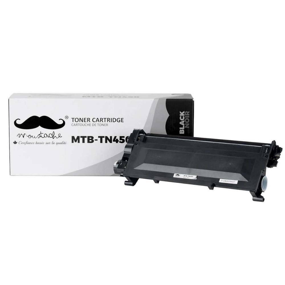 Mustache - Set of 2 remanufactured ink cartridges for Brother TN-450 (TN450)