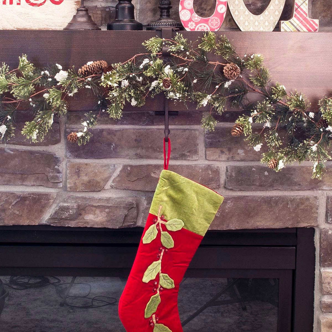 Ensemble 3 supports de cheminée pour guirlandes et bas de Noël