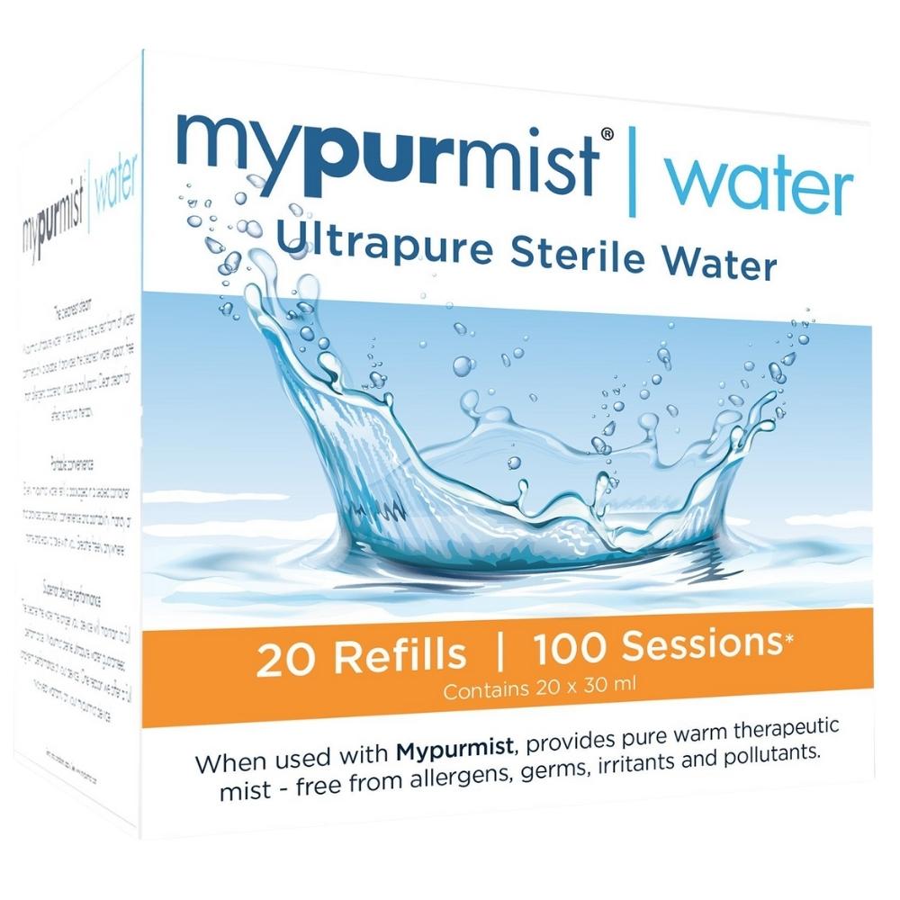 MyPurMist - Ensemble de 2 boîtes de 20 recharges d’eau stérile ultrapure