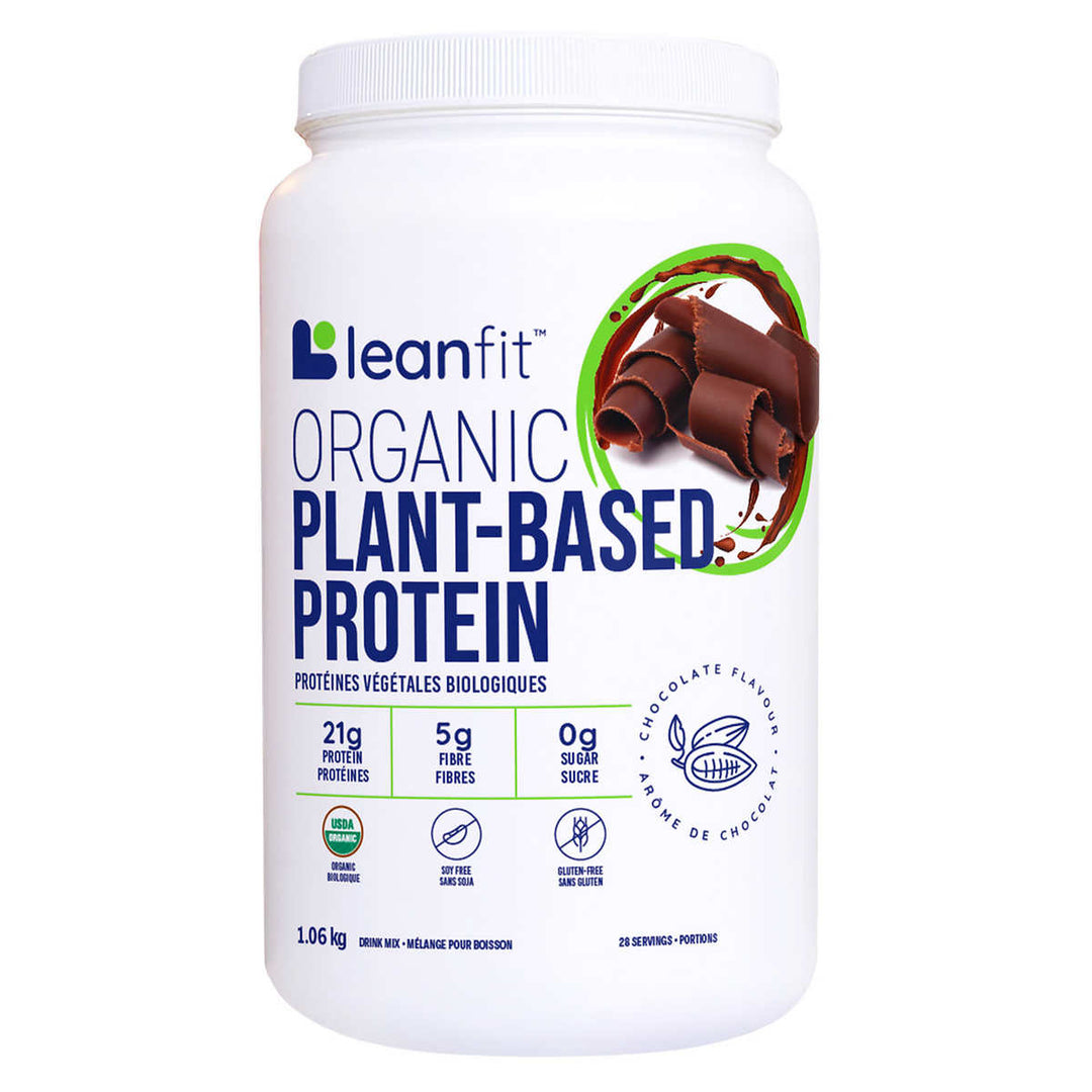 Leanfit - Protéines végétales biologiques, chocolat, 1,06 kg