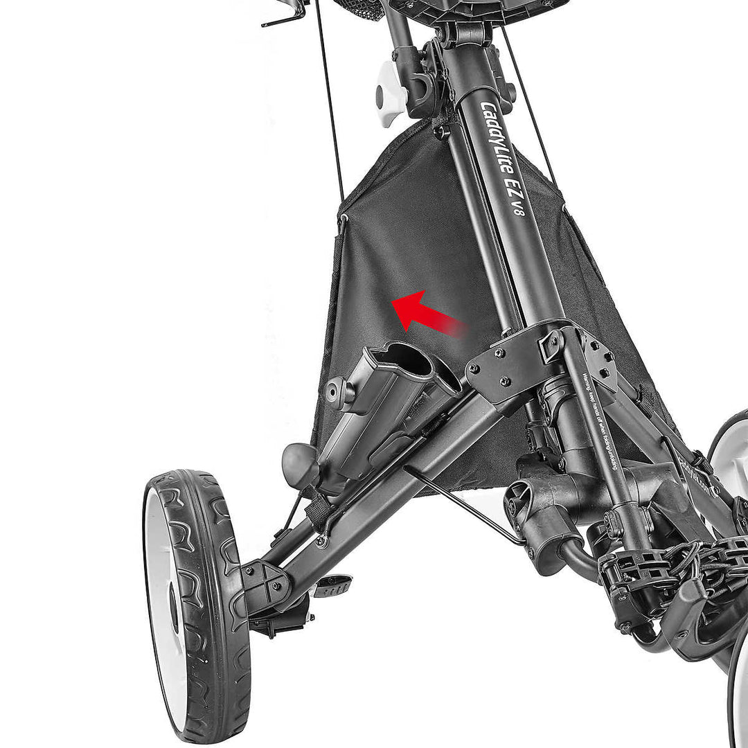 CaddyTek - 3 Wheel Golf Cart with Swivel Front Wheel 