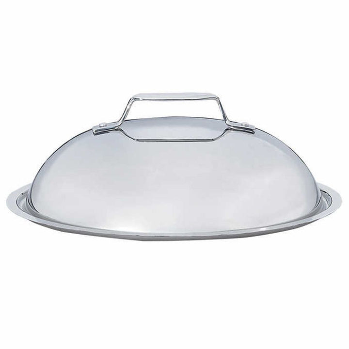 Linkfair 12.5" Wok with Steamer and Lid - Stainless Steel