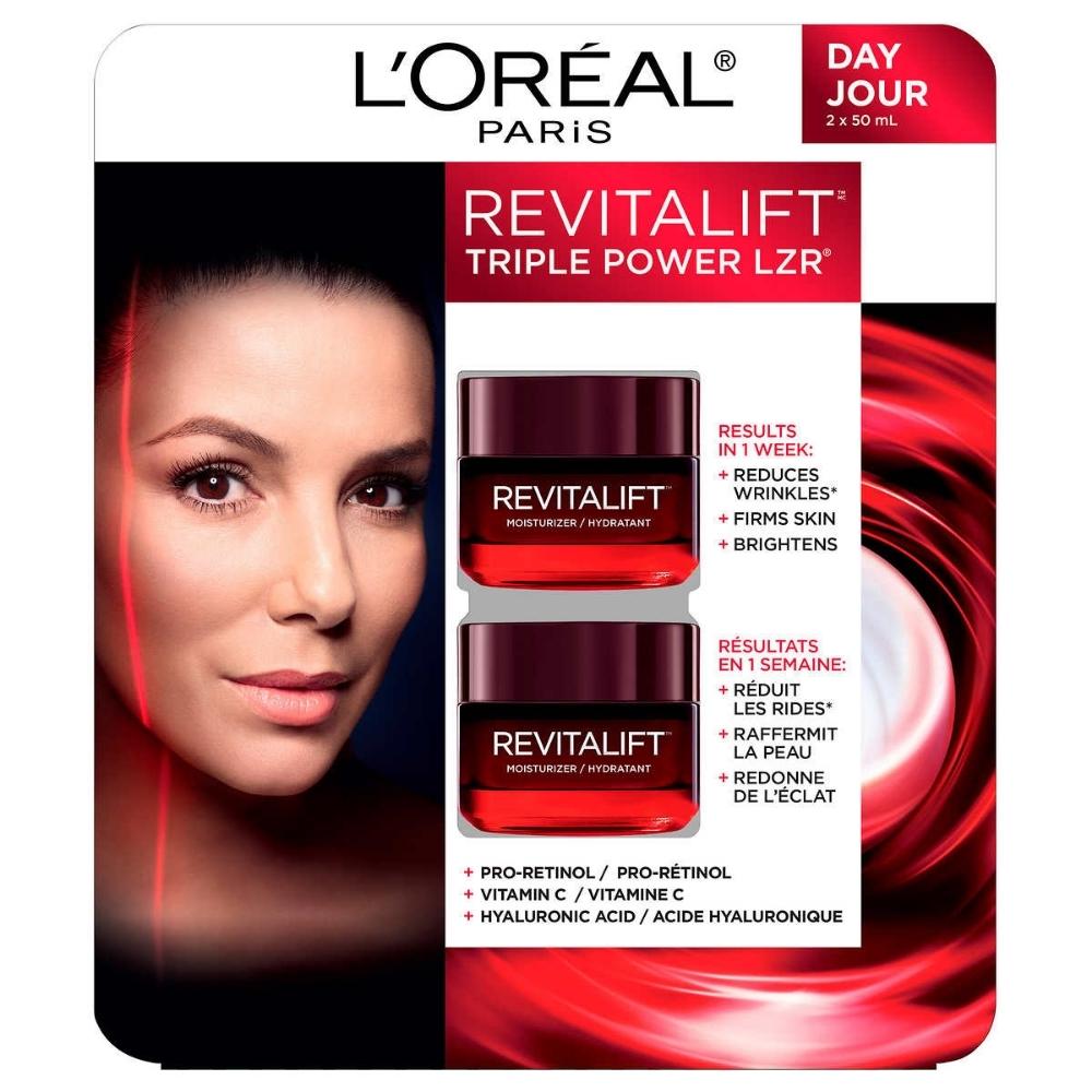 L’Oréal Paris - Revitalift Triple Power LZR hydratant anti-âge, 2 × 50 ml
