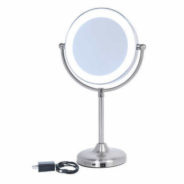 FEIT - Miroir de courtoisie électrique LED rechargeable.
