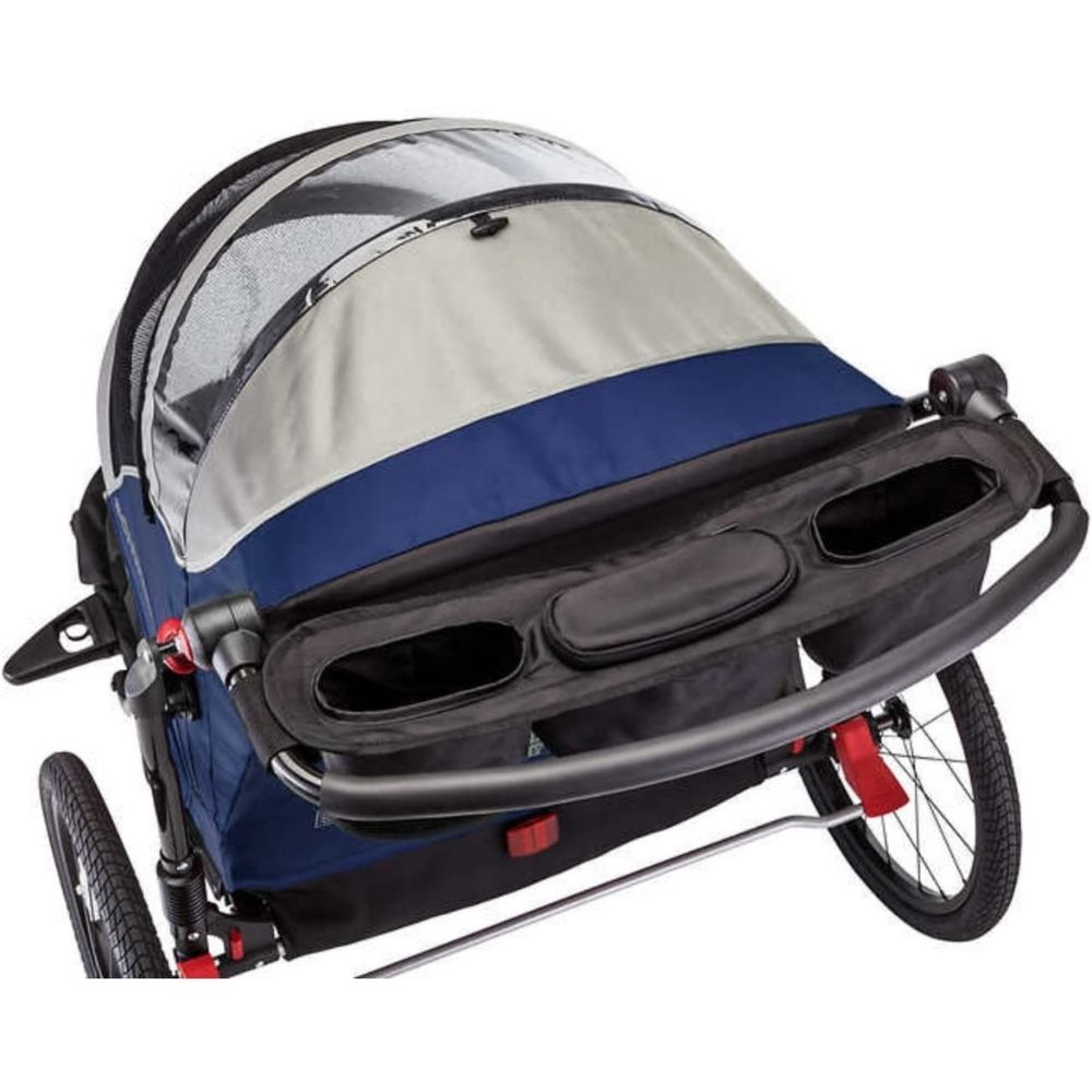 schwinn joyrider jogging stroller Blue and Grey Bike Trailer – CHAP Aubaines