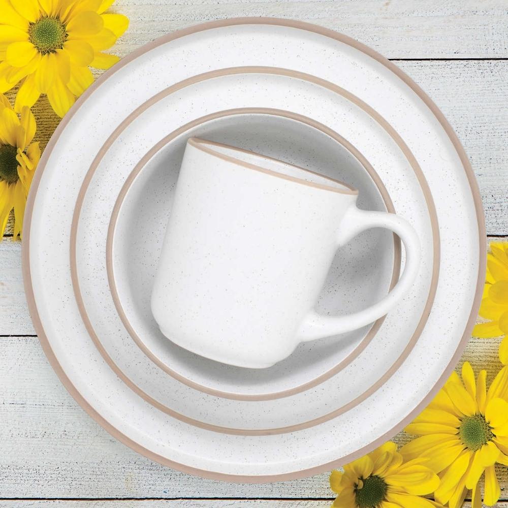 Mikasa Ella Stoneware Dinnerware Set, 16 Pieces CHAP Aubaines