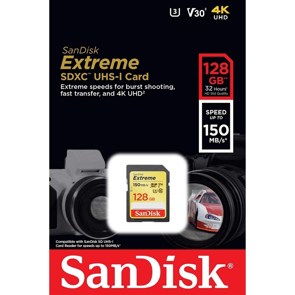 SanDisk Extreme SDSDXV5 - 2 Memory Cards of 128 GB
