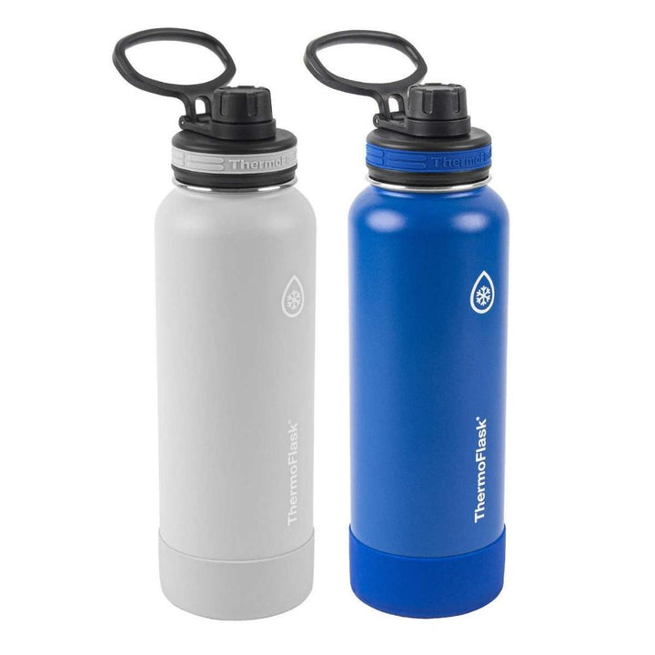 ThermoFlask - Ensemble de 2 bouteilles de 1,2 L (40 oz) en acier inoxydable
