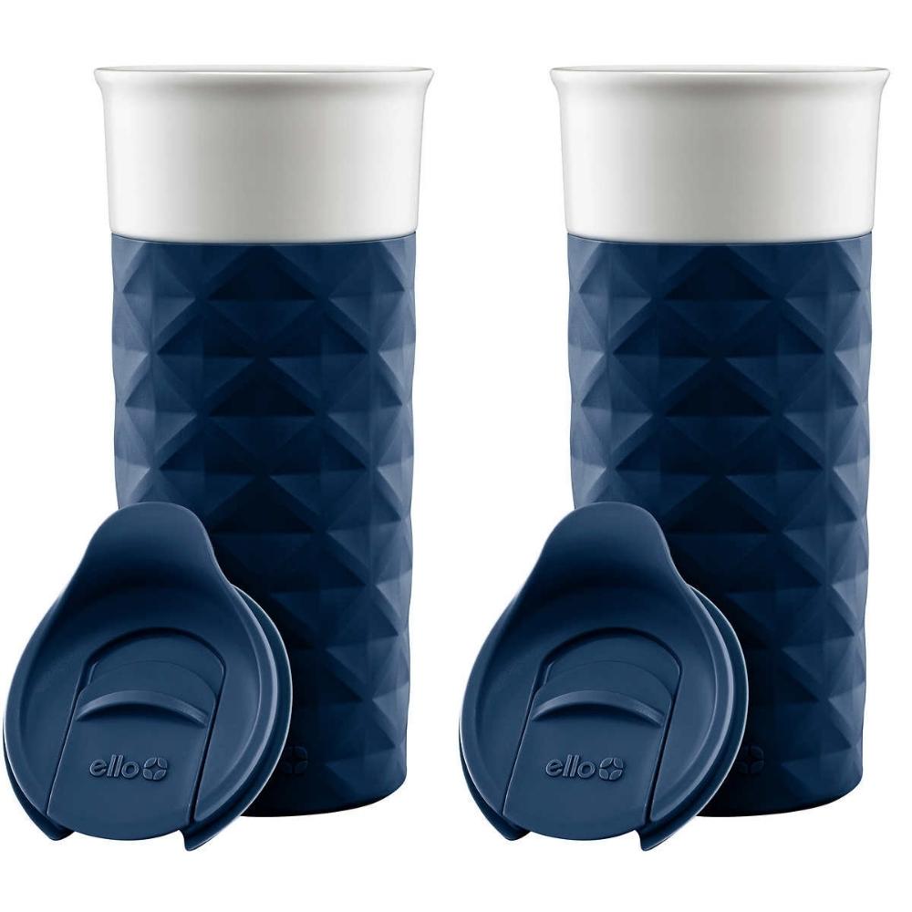 Ello - 473 mL (16 oz) Ogden Ceramic Travel Mugs, 2 Pack