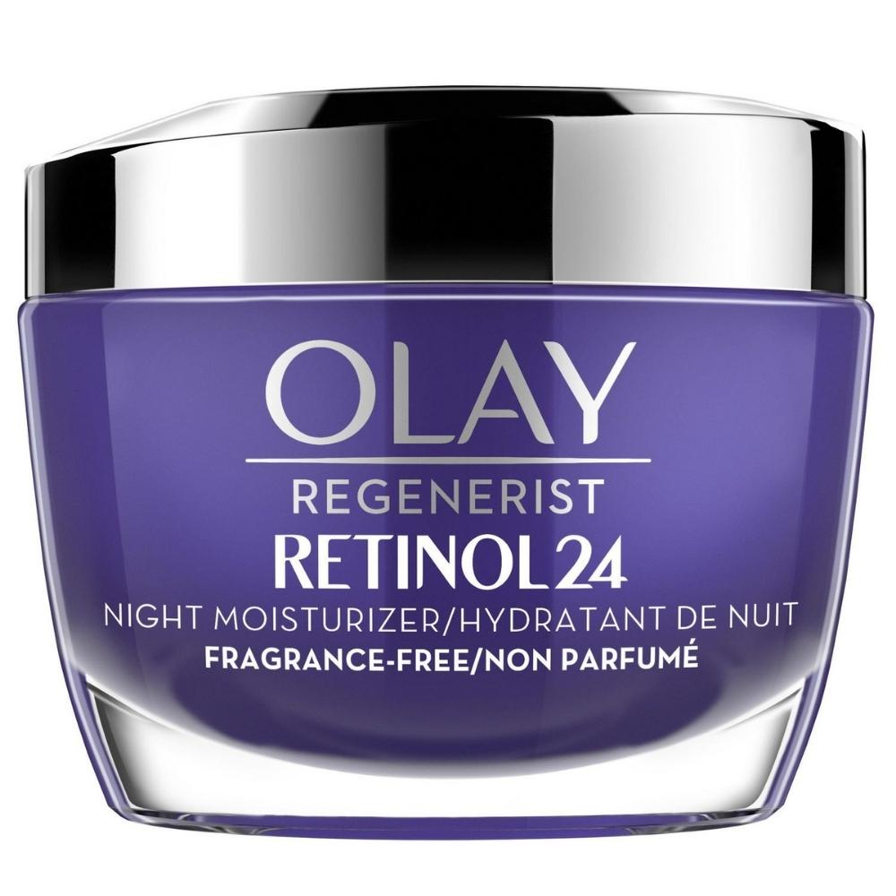 Olay - Crème de nuit hydratante Retinol 24, 2 x 50 ml