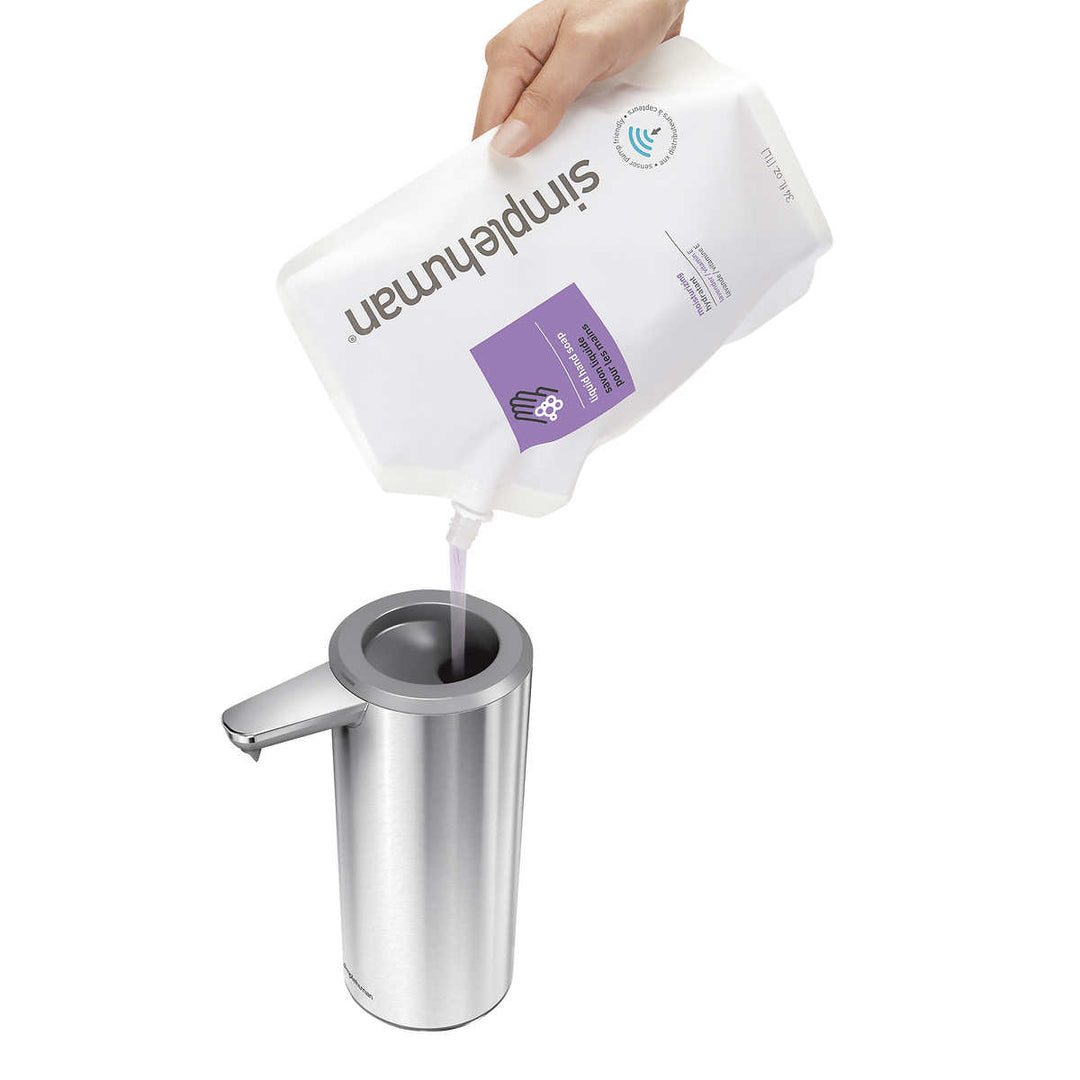 Simplehuman - Distributeur à capteur rechargeable de savon liquide