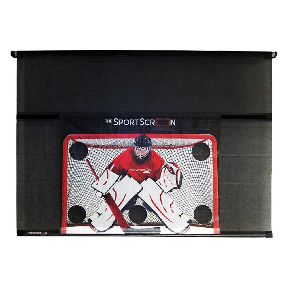 The SportScreen - Écran manuel avec cible de hockey détachable