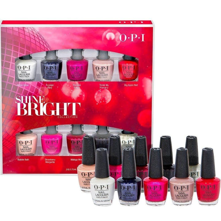 OPI Nail Lacquer 10-Piece Mini Pack, 3.75 ml