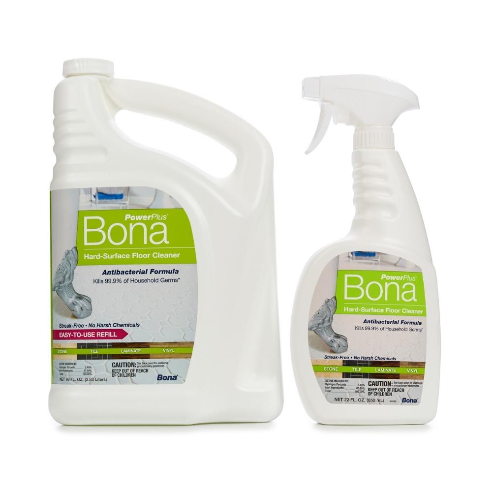 BONA PowerPlus Antibacterial Hard Floor Cleaner, 2 Bottle Set CHAP