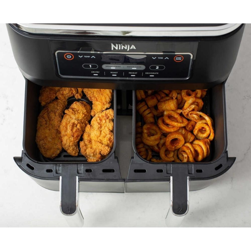 Ninja Foodi - Friteuse à air chaud à deux paniers 4-en-1 de 8 L avec technologie DualZone