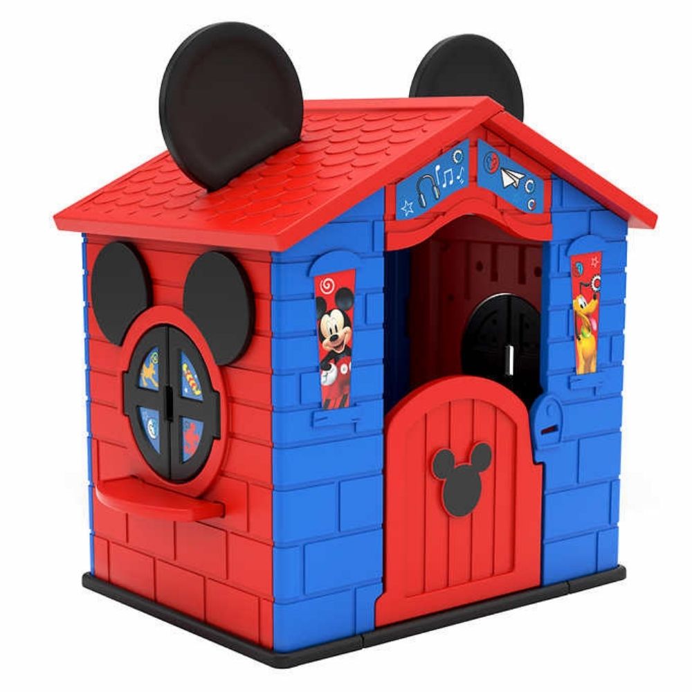 Disney Mickey Mouse Plastic Indoor/Outdoor Playhouse with Easy Assembly