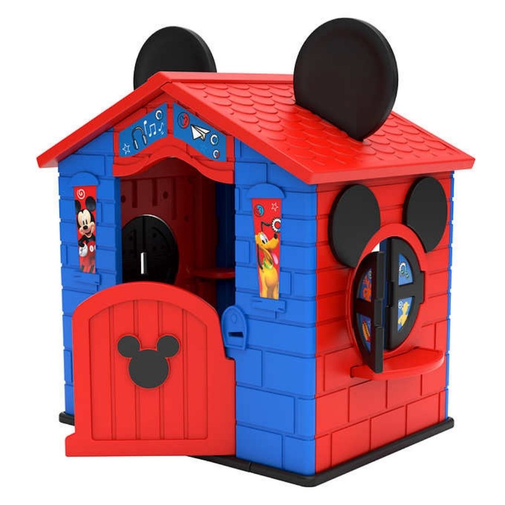 Disney Mickey Mouse Plastic Indoor/Outdoor Playhouse with Easy Assembly