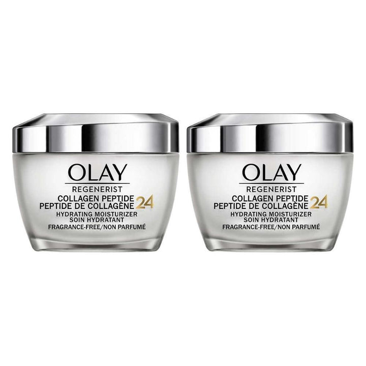 Olay Regenerist - Crème hydratante peptide de collagène, 2 x 50 ml