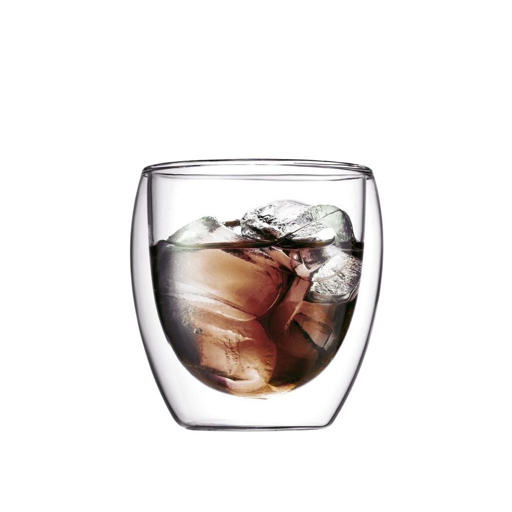 Bodum - Ensemble de 8 verres à double paroi transparent
