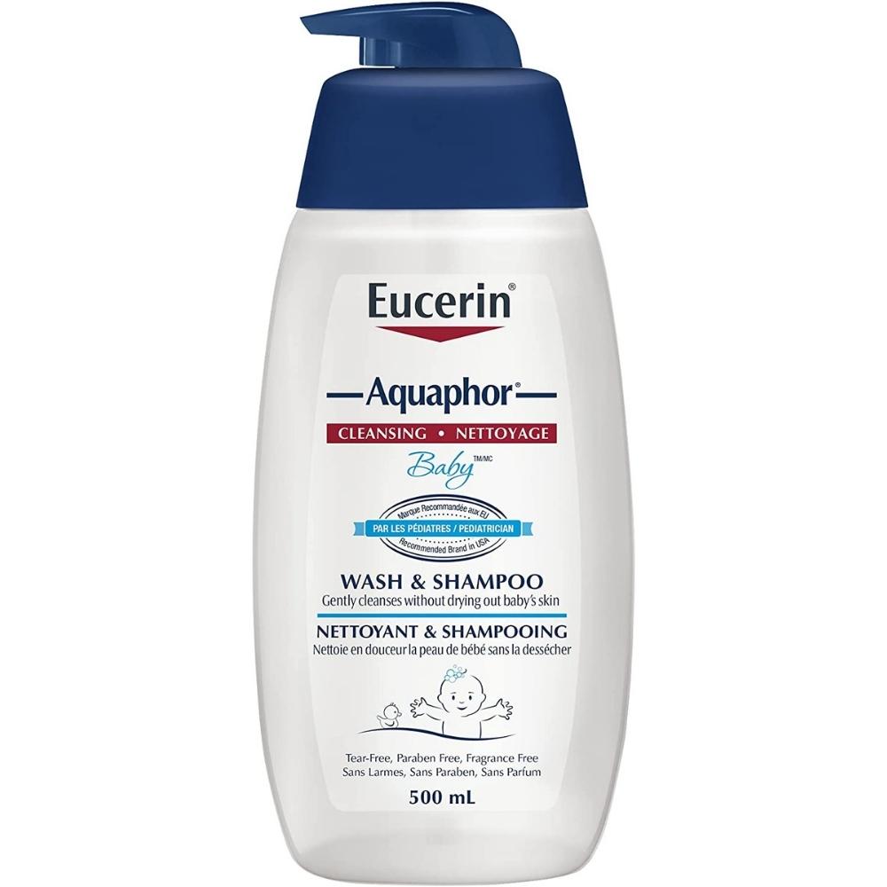 EUCERIN - Fragrance Free Baby Shower Gel, Set of 2 Bottles (500ml), 
