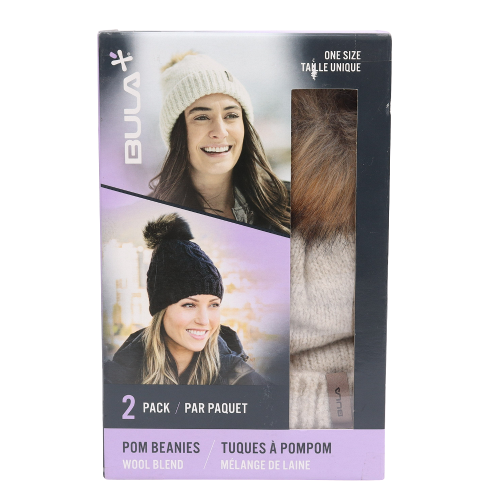 Bula Pompom Beanie 2-Pack – CHAP Aubaines