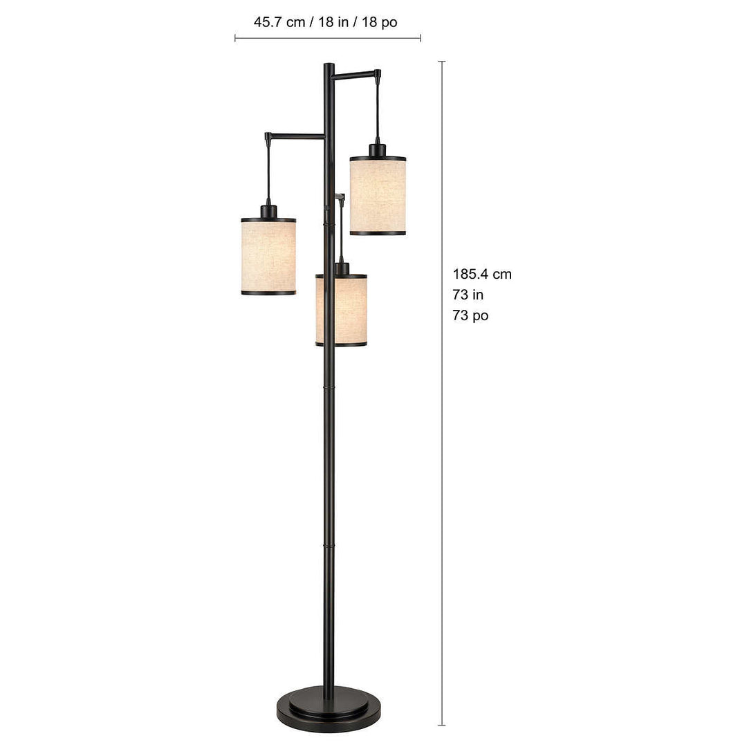 Malibu - Modern 3-bulb floor lamp