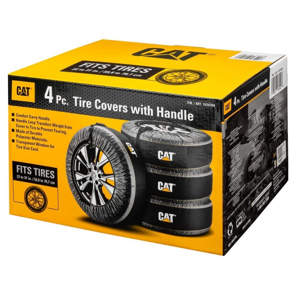 CAT - Set of 4 tire covers with carrying handle 