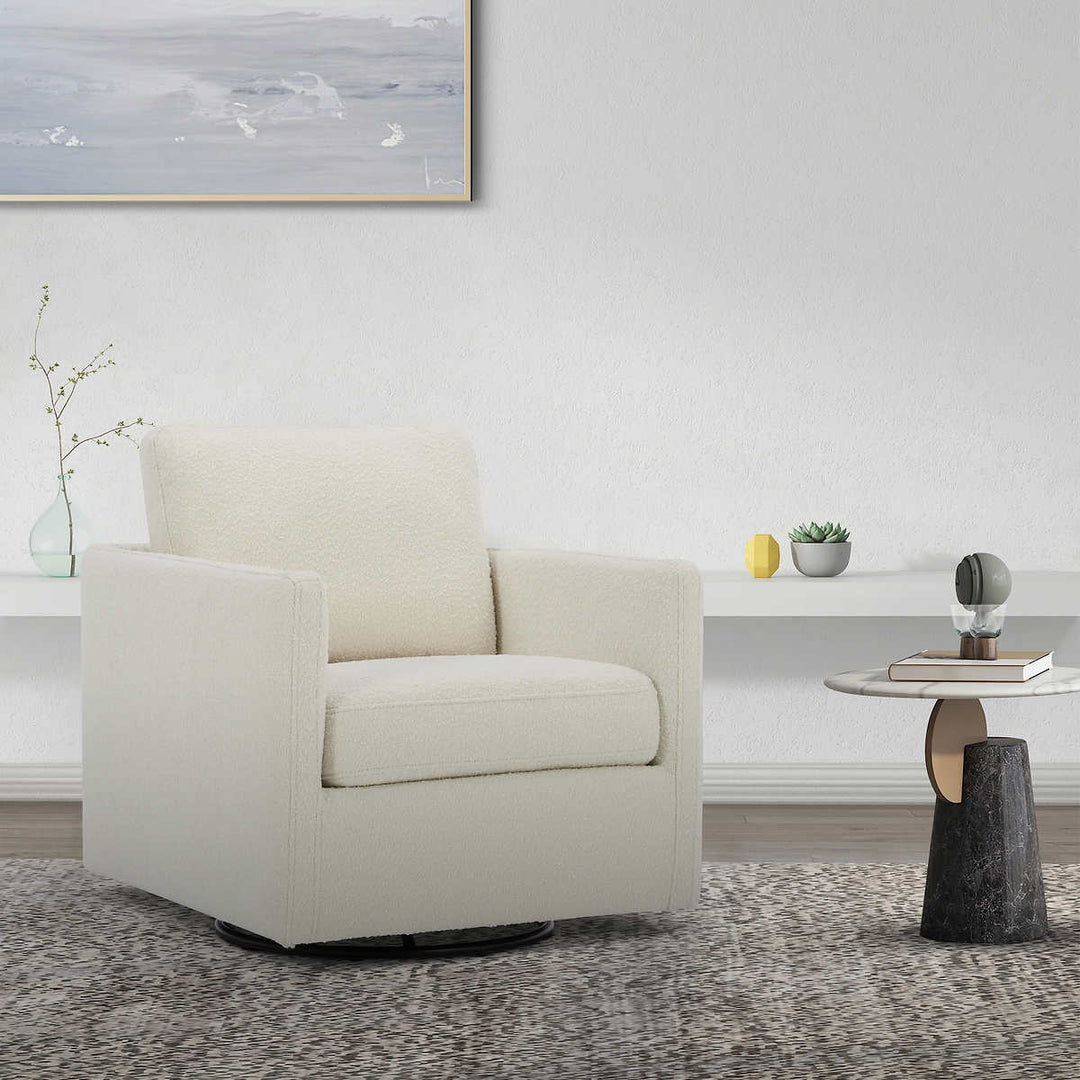 Gilman Creek Furniture - Fauteuil contemporain pivotant en tissu