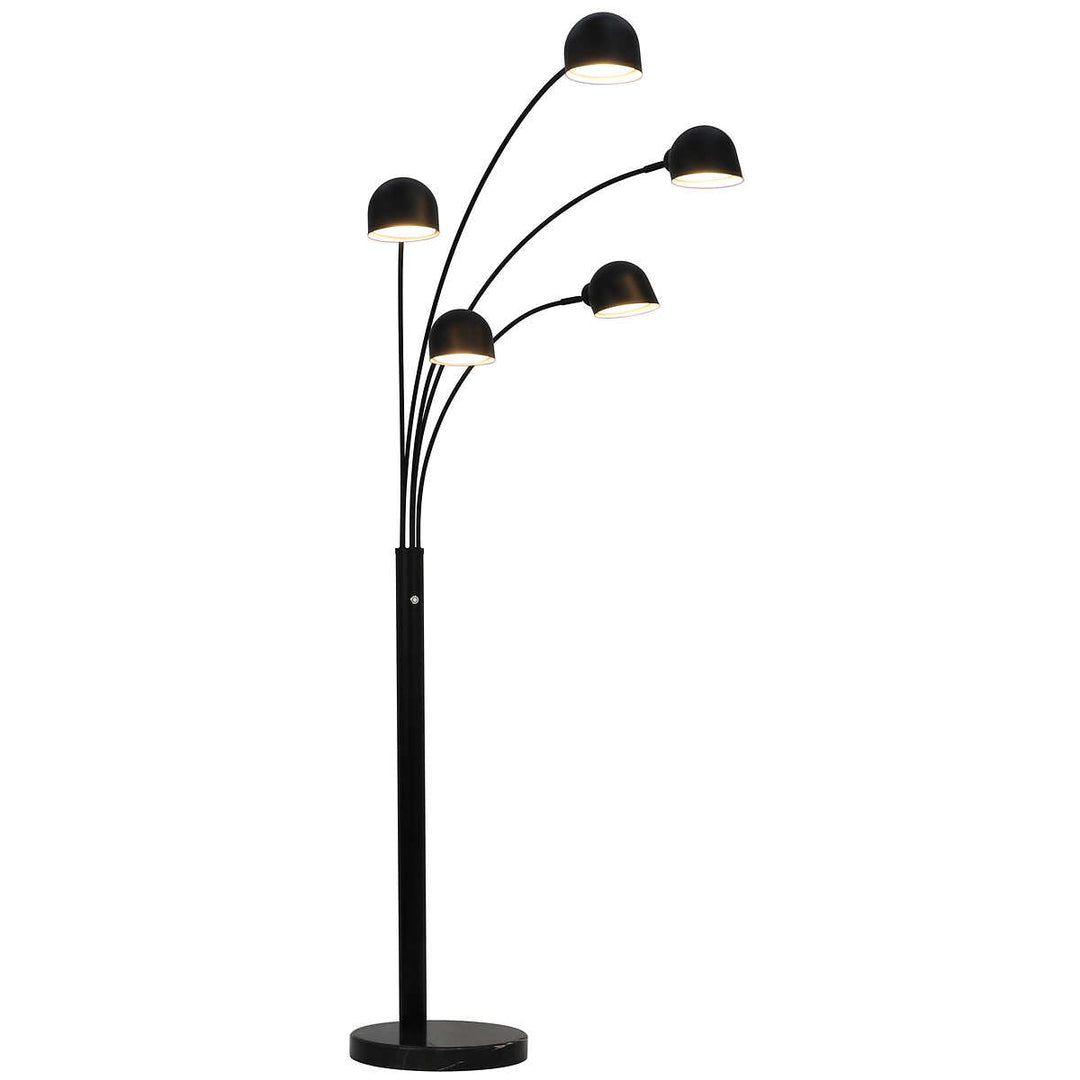 Jimco - Modern 5-branch floor lamp in black metal