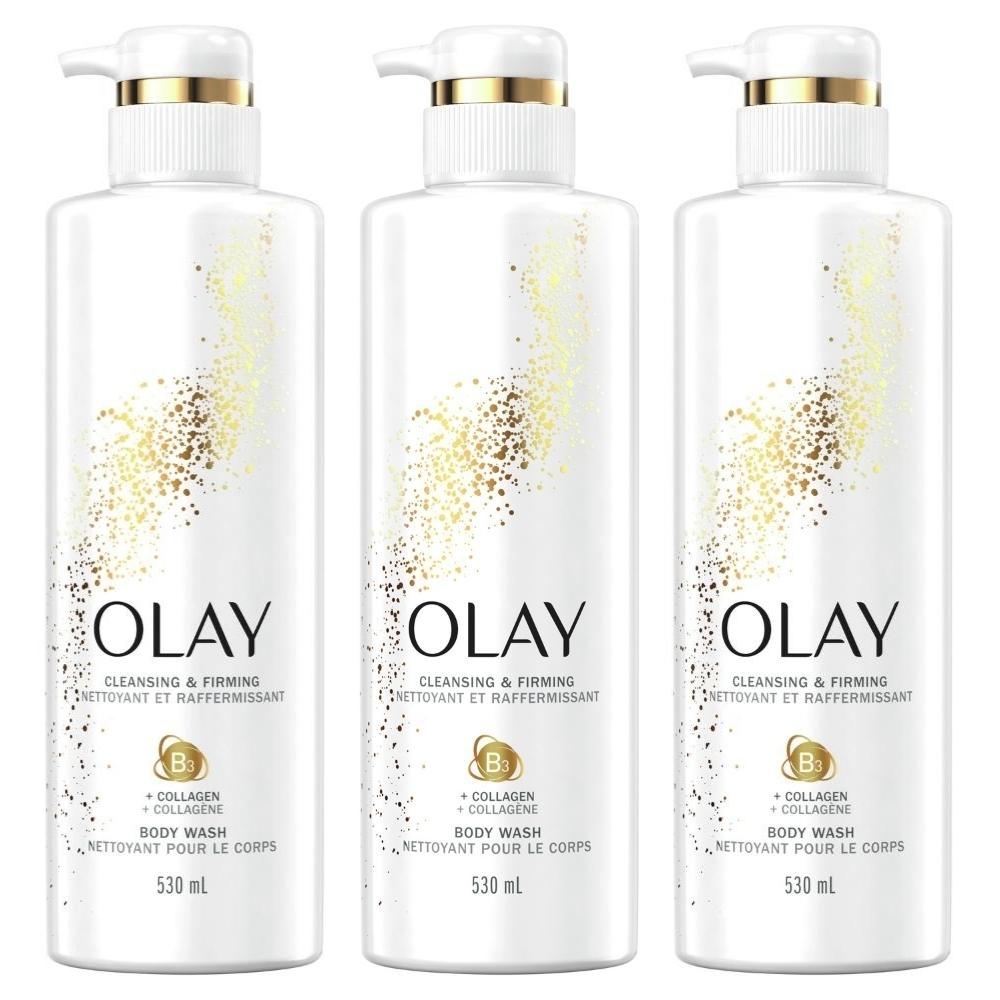 Olay - Ensemble de 3 nettoyants pour le corps avec collagène et vitamine B3