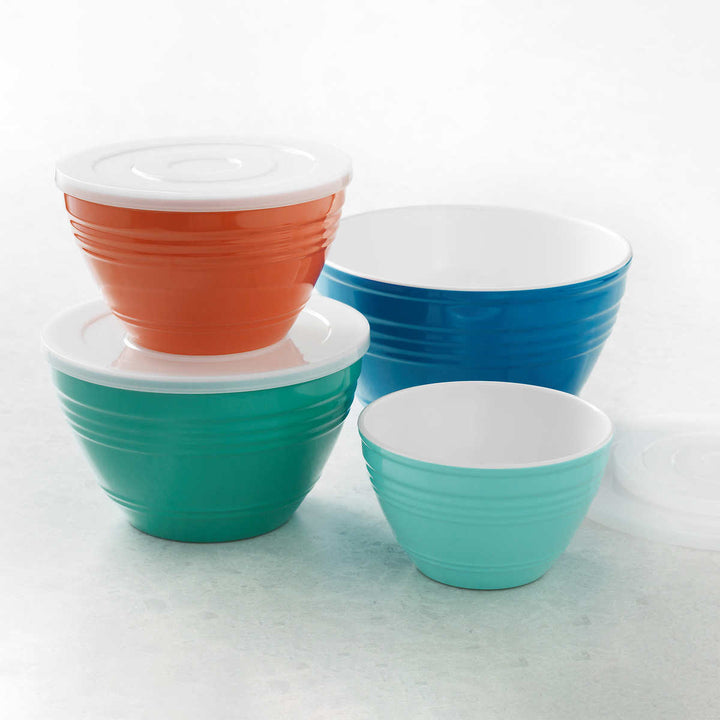 Pandex - Set of 4 Melamine Mixing Bowls with Lids