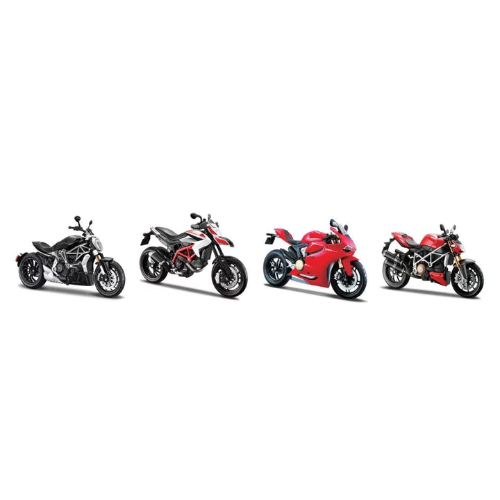 Maisto - Set of 4 motorcycles in 1:12 scale