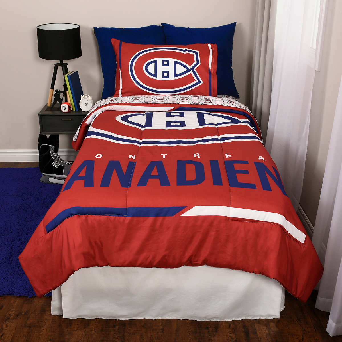 NHL Montreal Canadiens 4 Piece Comforter and Sheet Set CHAP Aubaines
