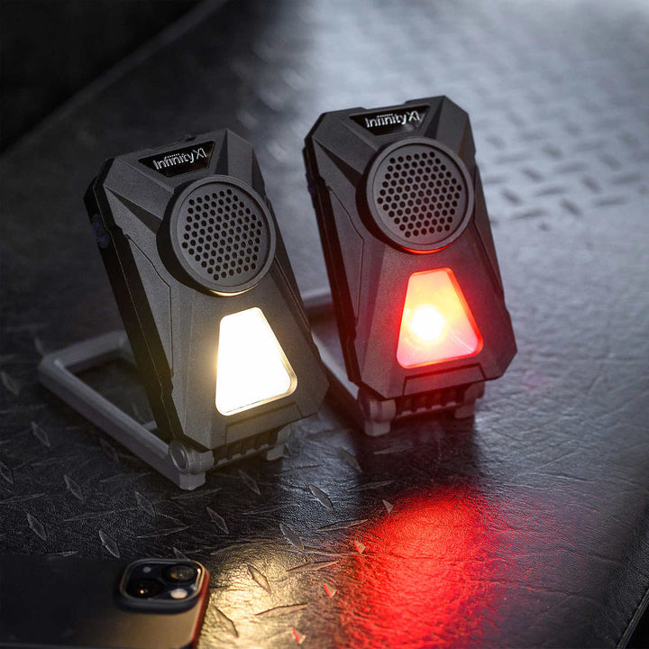 Infinity X1 - Work Lights with Bluetooth Speakers, 2-Pack