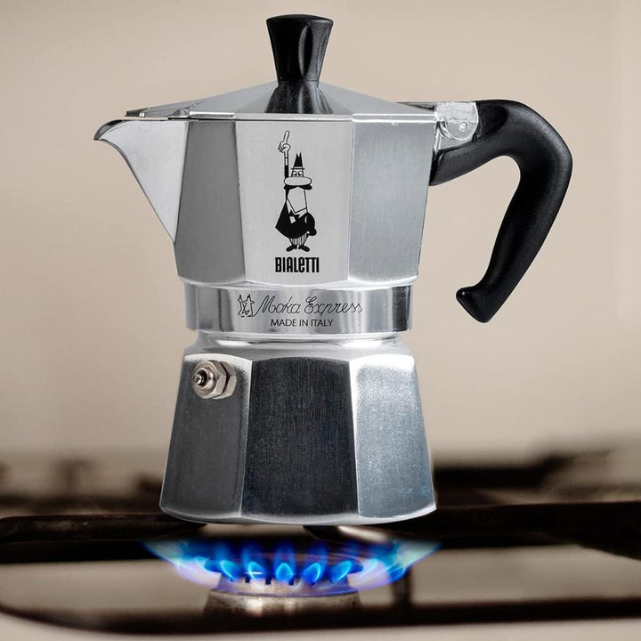 Bialetti - Moka Express : Machine à espresso emblématique pour cuisinière