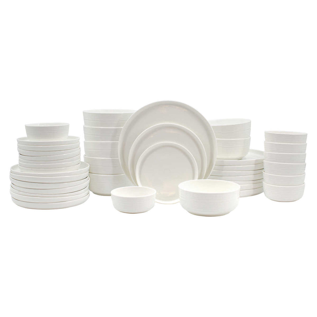 Service de vaisselle en porcelaine de 40 pièces, avec 8