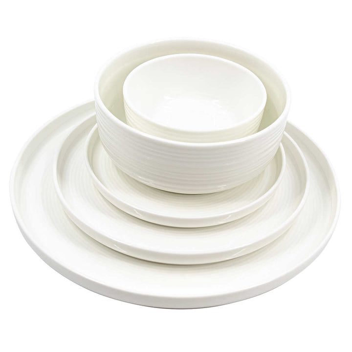 Mikasa - Service de vaisselle Alyssa en porcelaine tendre, 40-pièces